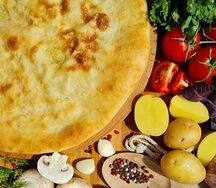 Осетинский пирог с картошкой и грибами
