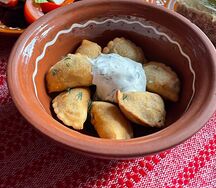 Вареники жареные с картофелем