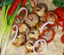 Грибы на мангале