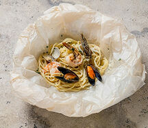 Спагетти с морепродуктами