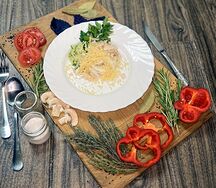 Курица и грибы