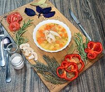 Куриный с домашней лапшой