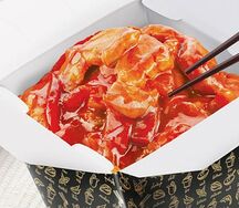 Соба с курицей в остром соусе