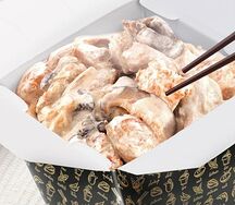 Удон с свининой в сливочном соусе