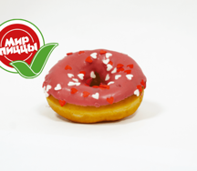 Донат с малиной