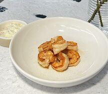 Чесночные креветки с лимонным майо