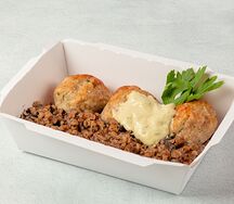 Куриные биточки с гречкой и грибами