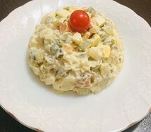 Оливье с креветкой