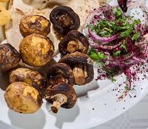 Грибы на углях