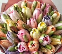 Букет Микс зефирных тюльпанов
