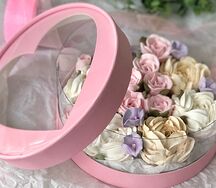 Зефирные розы в коробочке Сердце