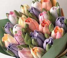 Букет Микс зефирных тюльпанов