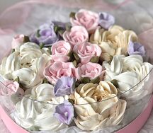 Зефирные розы в коробочке Сердце