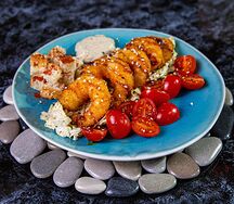 Салат Цезарь с креветкой