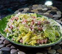 Салат с ветчиной и майонезом