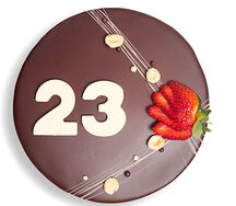 Прага с декором и цифрой 23 февраля