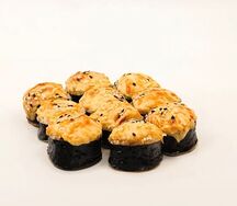 Запеченный с крабом и палтусом