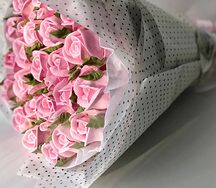 Нежно-розовый букет зефирных роз