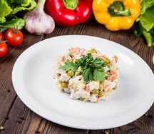 Оливье с террином из говядины Бизнес-ланч