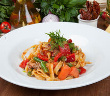 Феттуччине с овощами