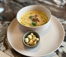 Крем-суп картофельный с беконом