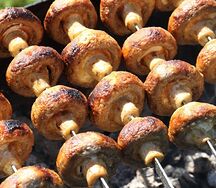 Грибы на мангале