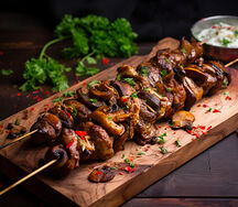 Люля из свинины с грибами