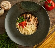 Паста Курица-грибы