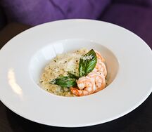 Паста Птитим с креветками