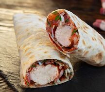 Шаурма с люля-кебабом из курицы