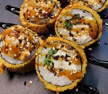 Темпура с крабом и морским гребешком