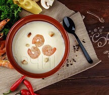 Сырный с креветками