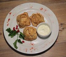 Манты из баранины во фритюре