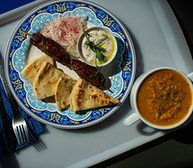 Ланч с супом и бифтеки