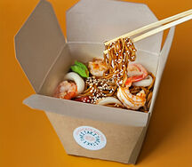 Удон с морепродуктами в соусе терияки-чили