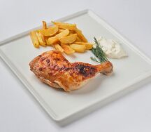 Куриная ножка с картофелем фри