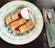 Хрустящие блинчики с мясом