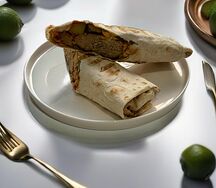 Люля-кебаб в лаваше с картошкой 