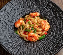 Удон с креветками