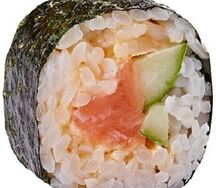 Острый ролл с лососем