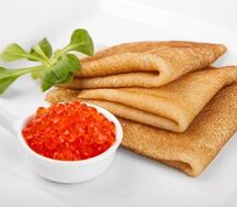 Блины с красной икрой