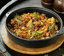 Гречневая каша с белыми грибами