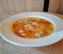 Суп ризони с курицей