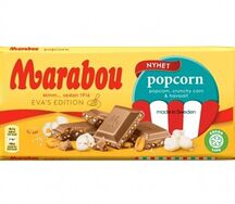Шоколад Marabou (попкорн, хрустящая кукуруза и морская соль)