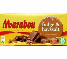 Шоколад Marabou Fudge & havssalt Соленая карамель