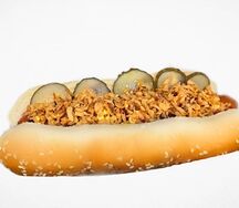 Датский хот-дог с марсельской сосиской