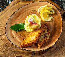 Домашние куриные котлеты с картофельным пюре