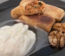 Блины с говядиной