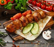 Грибы на мангале