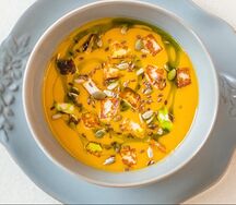 Тыквенный супчик с сухариками